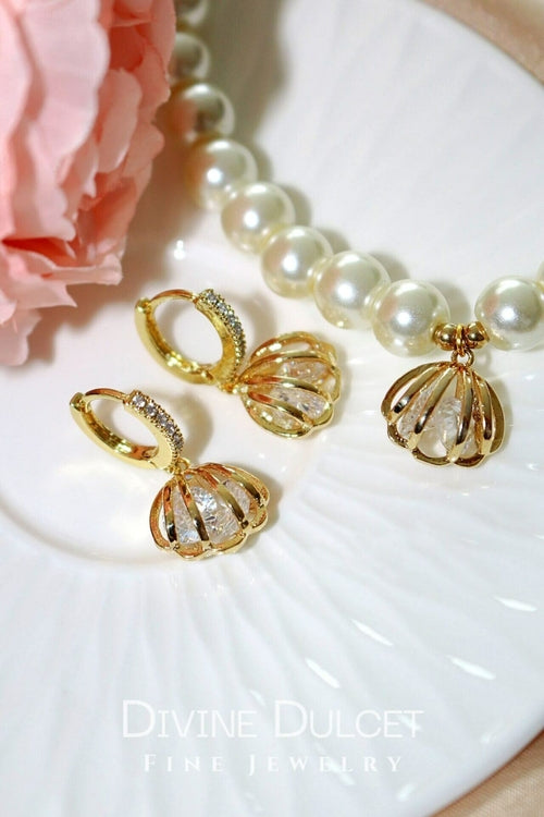 boucle d'oreille en coquillage