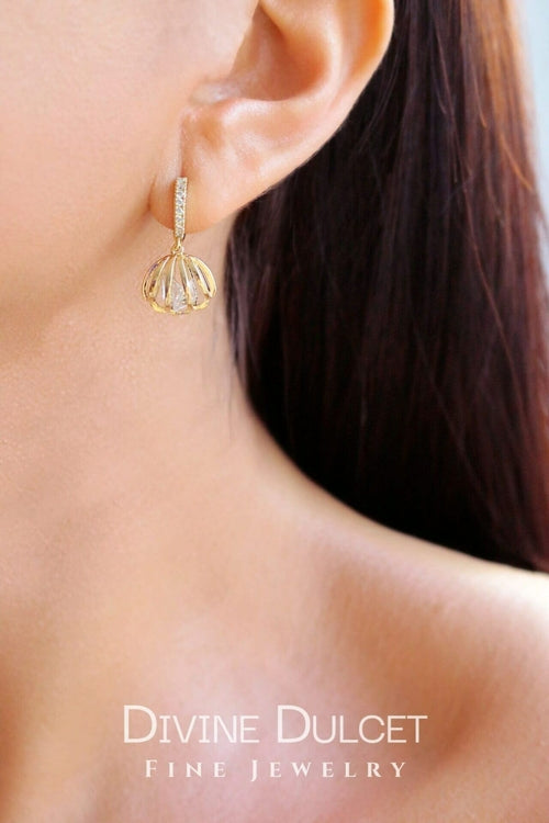 boucle d'oreille en coquillage