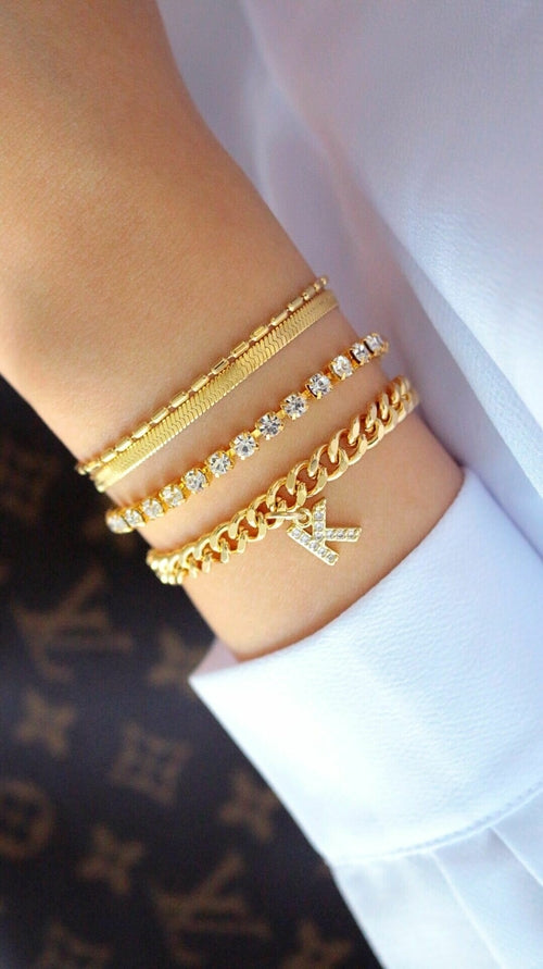 Bracelet personnalisé à chaîne cubaine épaisse